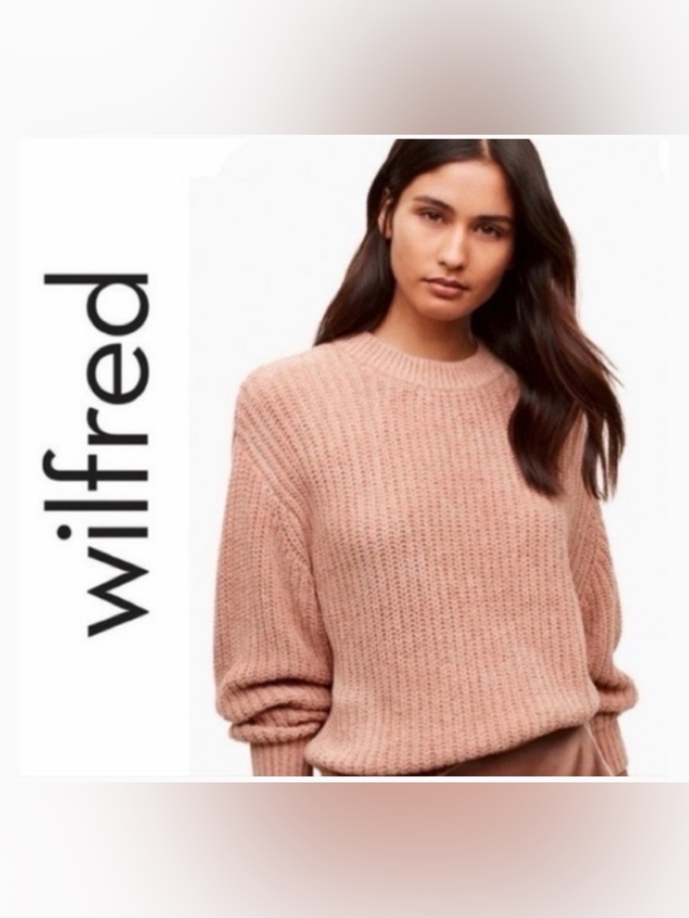 💖✨Aritzia Essential Chenille Sweater - Dusty Rose